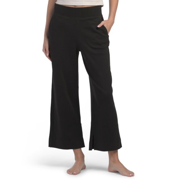 PACT Black Organic Cotton Airplane Wide Leg Pants - Picture 1 of 2